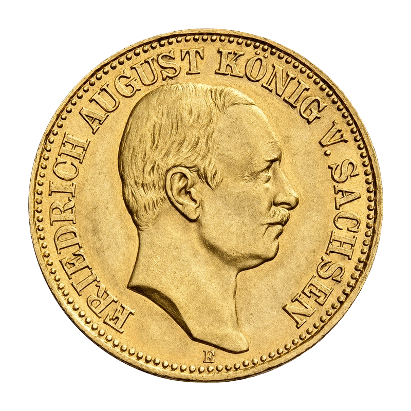 Friedrich August Sachsen III - 10 Mark Goldmünze