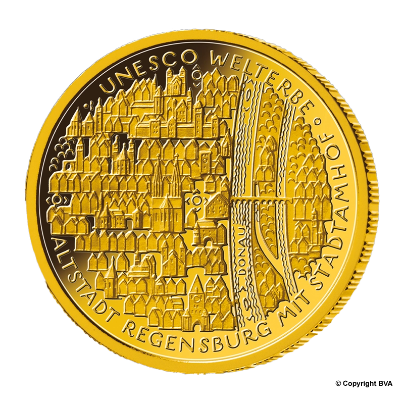 "Regensburg" 2016 - Deutschland 100 Euro 1/2 oz Goldmünze