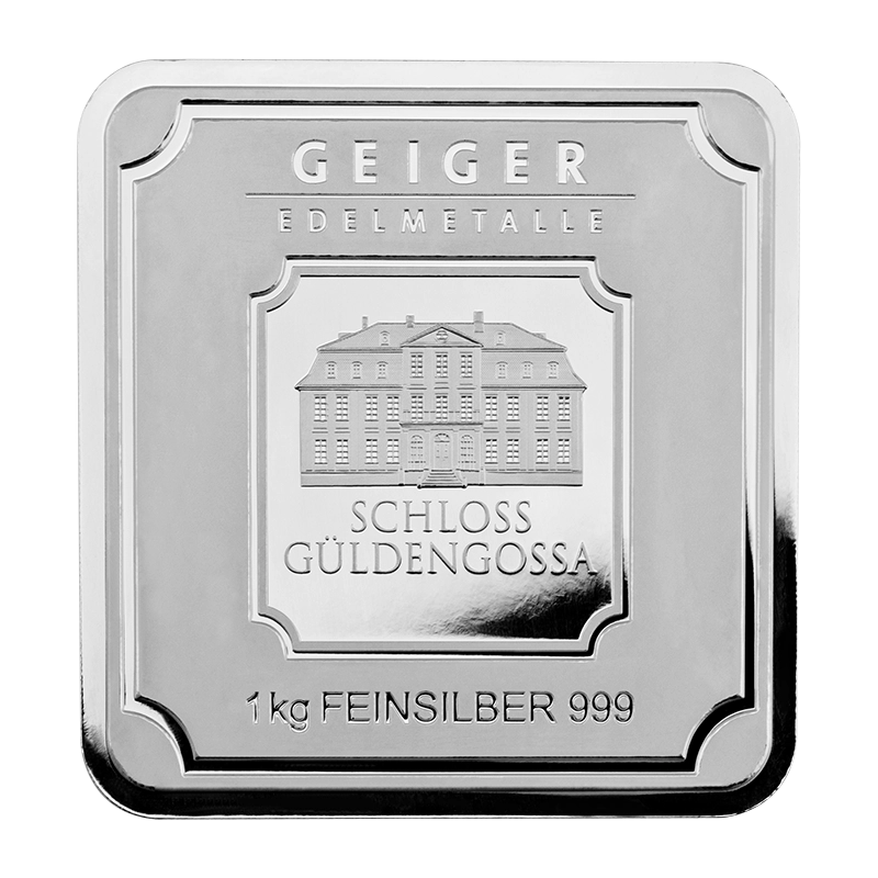 Silver Bar Geiger original - 1 kg .999 square vaccum sealed