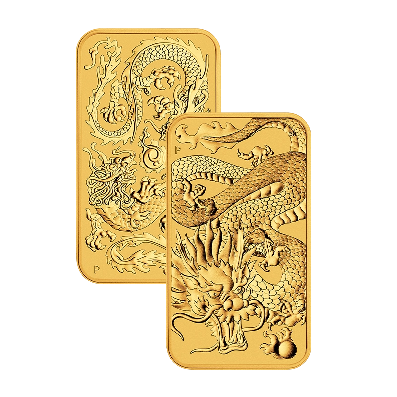 Drache (rechteckig) diverse Jahrgänge - Australien 1 oz Goldmünze