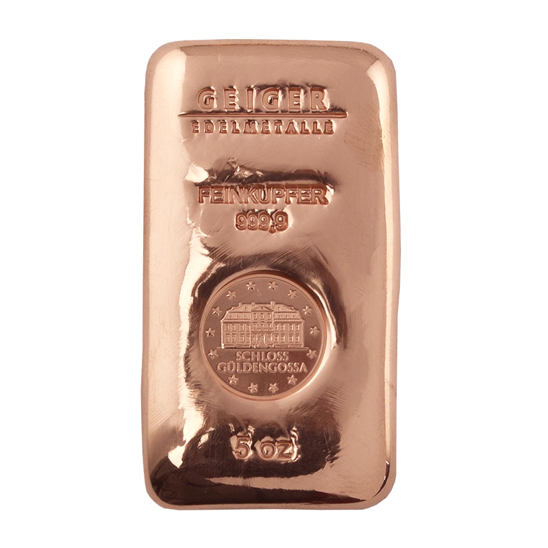 Copper Bar Schloss Güldengossa - 5 oz .9999 cast