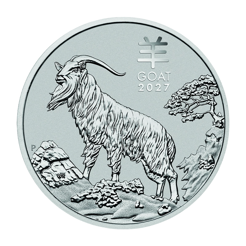 Lunar III "Goat" 2027 - Australia 1 oz platin coin