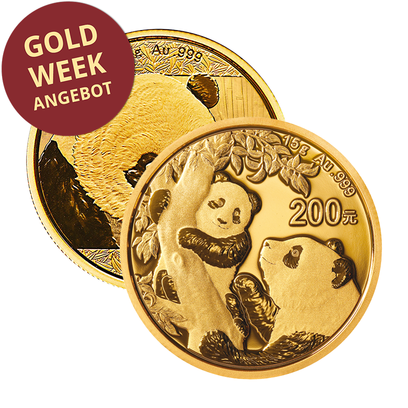 Panda (verschiedene Jahrgänge) - China 15 g Goldmünze