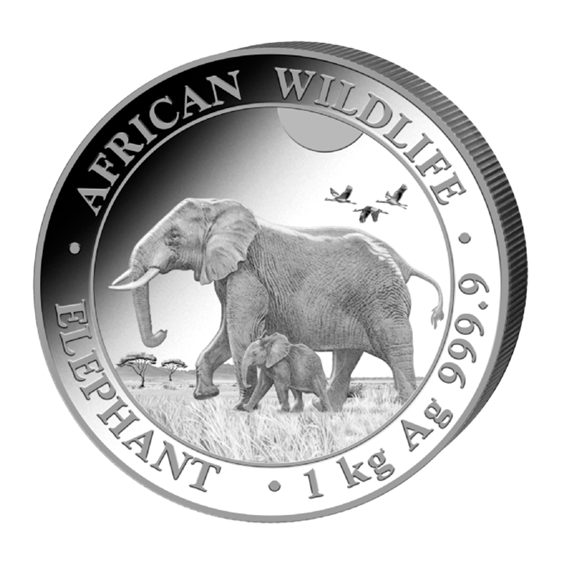 Elefant Somalia 1 kg Silbermünze .9999