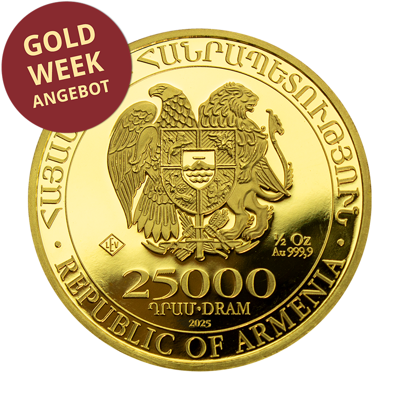 Arche Noah 2025 - Armenien 1/2 oz Goldmünze