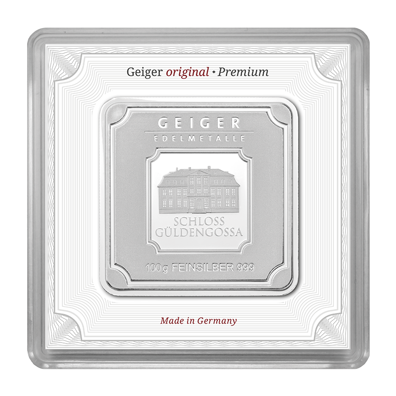 Silver Bar Geiger original - 100 g .999 in capsule