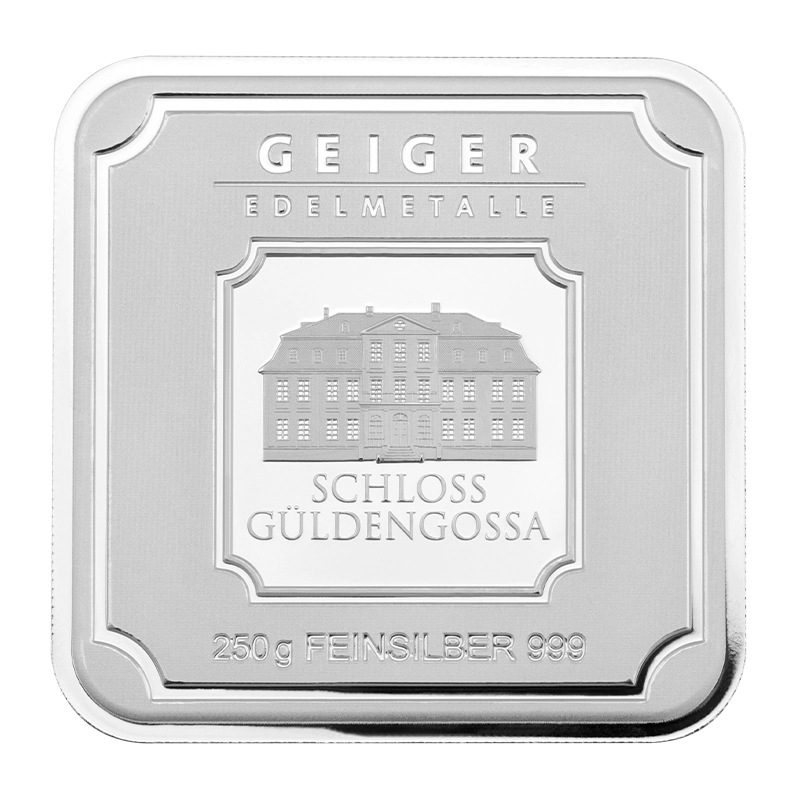 Silver Bar Geiger original - 250 g .999 square vaccum sealed