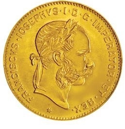 4 Florin (Gulden) - Österreich 2,90 g Goldmünze