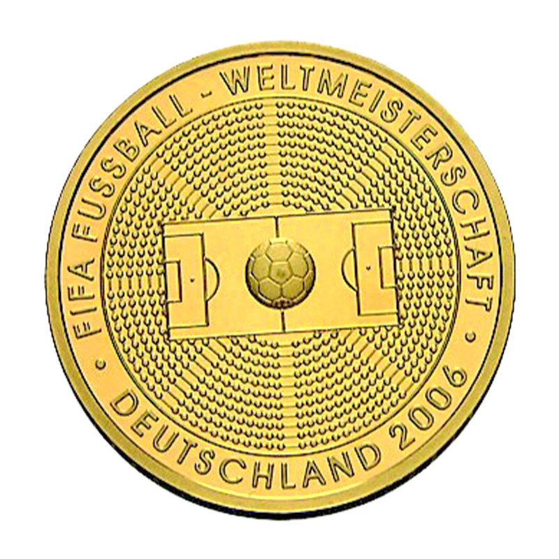 "FIFA Fussball-WM 2006" 2005 - Deutschland 100 Euro 1/2 oz Goldmünze