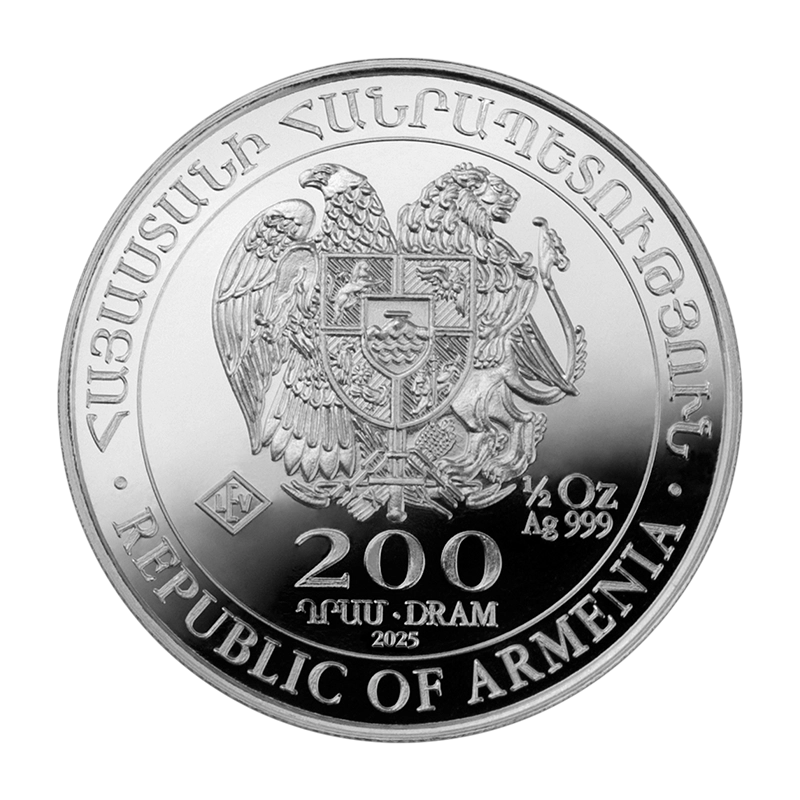 regular tax Noahs Ark 2026 - Armenia 1/2 oz silver coin .999 - 200 Dram