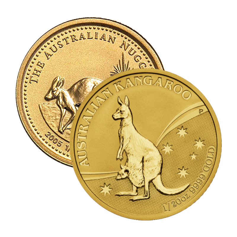 Känguru Nugget (Kangaroo) - Australien 1/20 oz Goldmünze