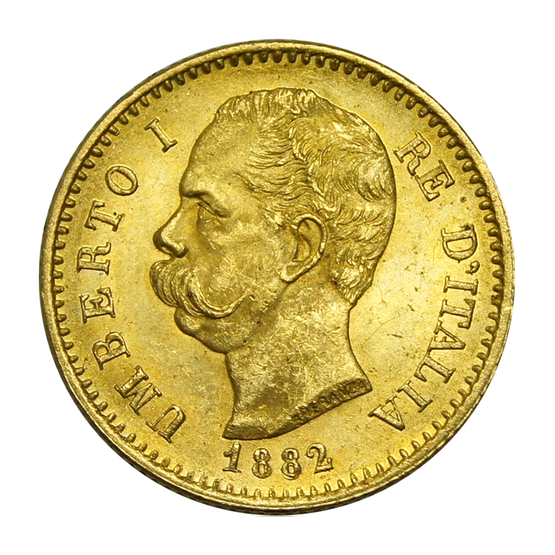 Umberto I. - Italien 20 Lire Goldmünze 5,81 g .900
