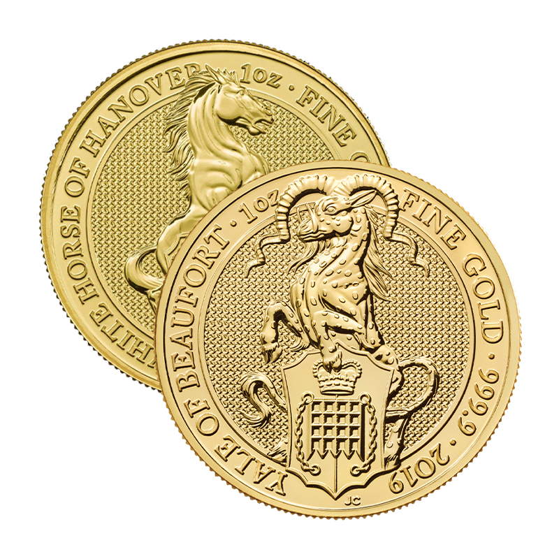 The Queens Beasts "alle Motifs" - United Kingdom 1 oz goldcoin