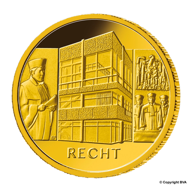 "Recht" 2021 - Deutschland 100 Euro 1/2 oz Goldmünze