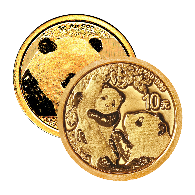 Panda (various Years) - China 1 g gold coin