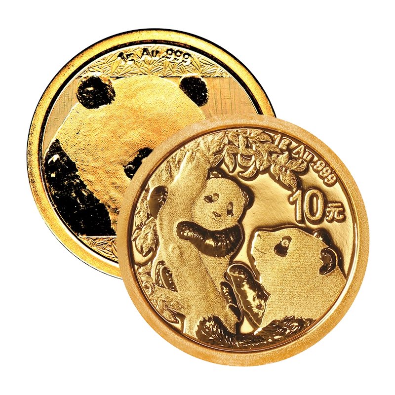 Panda (verschiedene Jahrgänge) - China 1 g Goldmünze