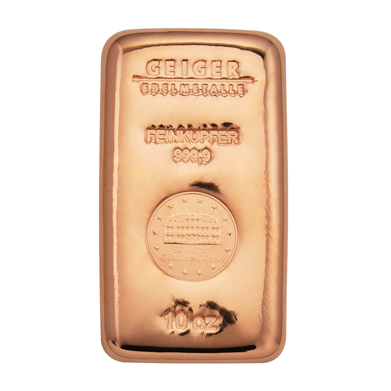 Copper Bar Schloss Güldengossa  - 10 oz .9999 cast