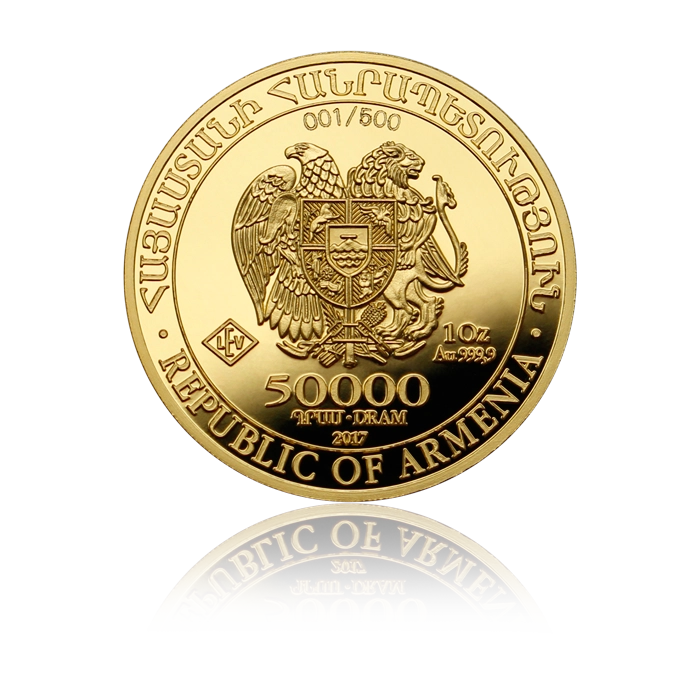 Noahs Ark 2017- Armenia 1 oz gold coin .9999 Proof