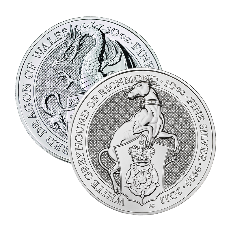 The Queens Beasts "Various Years" - United Kingdom 10 oz silvercoin