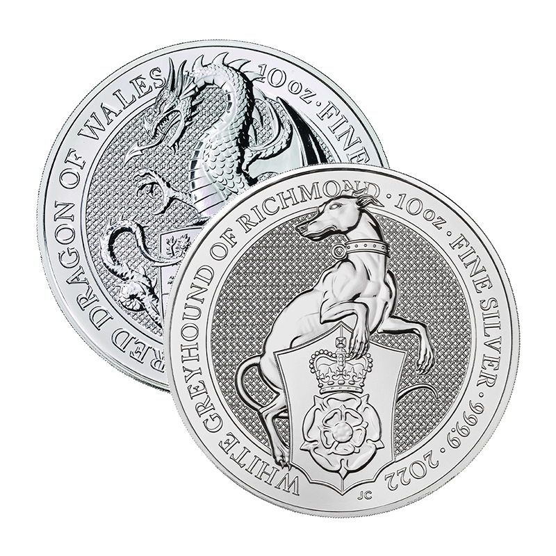 The Queens Beast - Vereinigtes Königreich 10 oz Silbermünze - diverse Jahrgänge