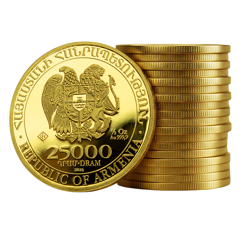 Noahs Ark 2026 - Armenia ½ oz gold coin 25.000 Dram