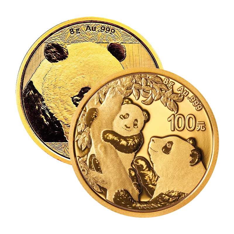 Panda (various Years) - China 8 g gold coin