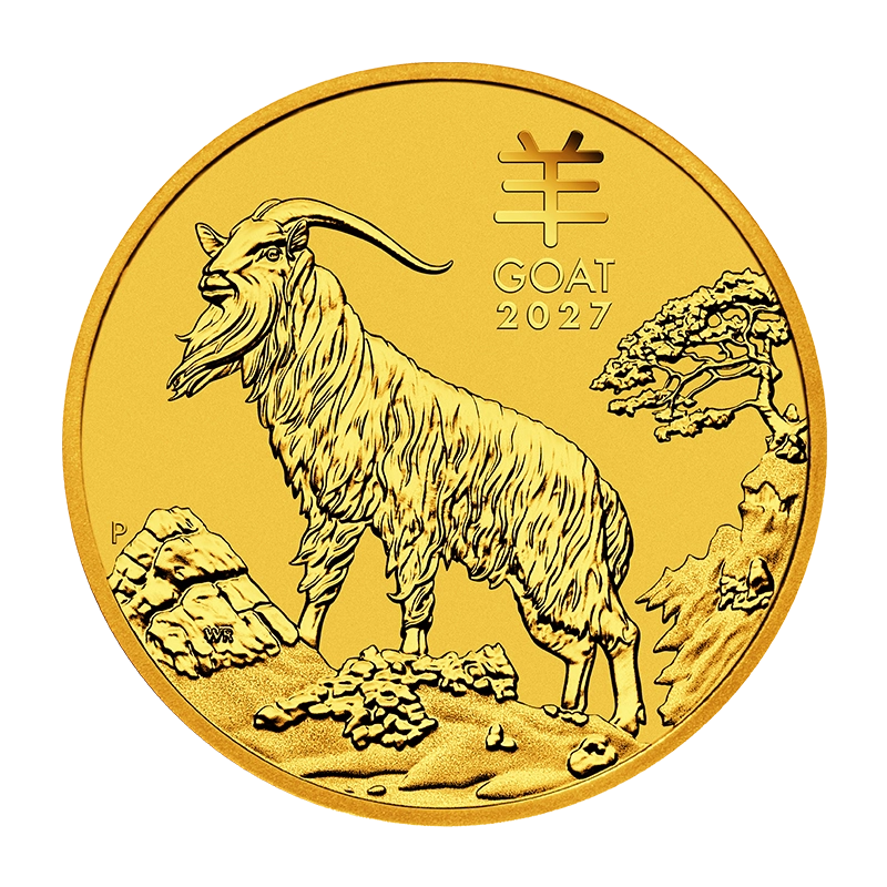 Lunar III "Ziege" 2027 - Australien 10 oz Goldmünze