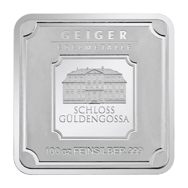 Silver Bar Geiger original - 100 oz .999 square vaccum sealed