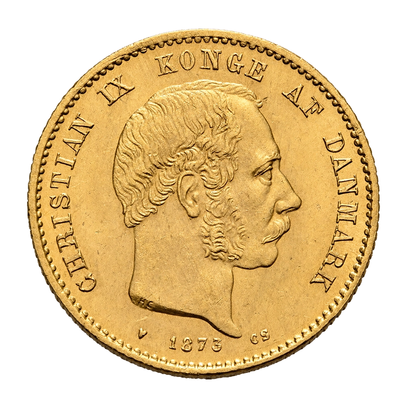 20 Kronen Dänemark, 8,06 g Goldmünze 1873-1900