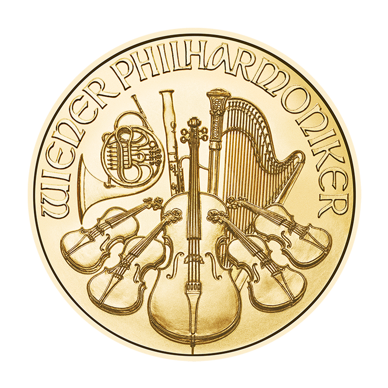 Wiener Philharmoniker - Österreich 1/10 oz Goldmünze