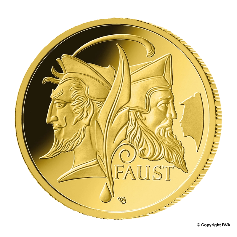 "Faust (Goethe)" 2023 - Deutschland 100 Euro 1/2 oz Goldmünze - verschiedene Prägestätten