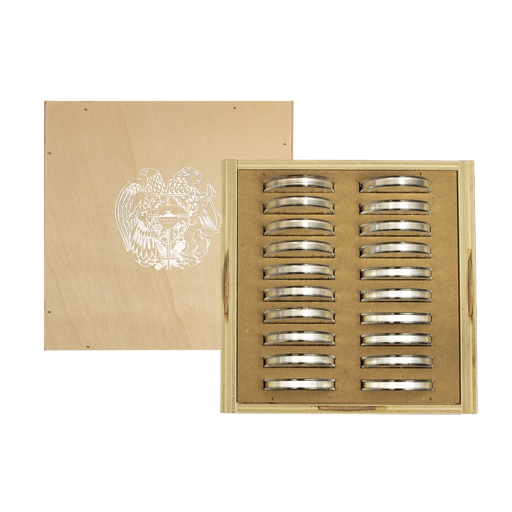 Holzbox Armenien 5 oz Silber (LEV)