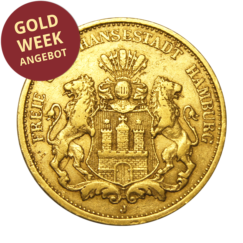 Hamburg - 20 Mark Goldmünze