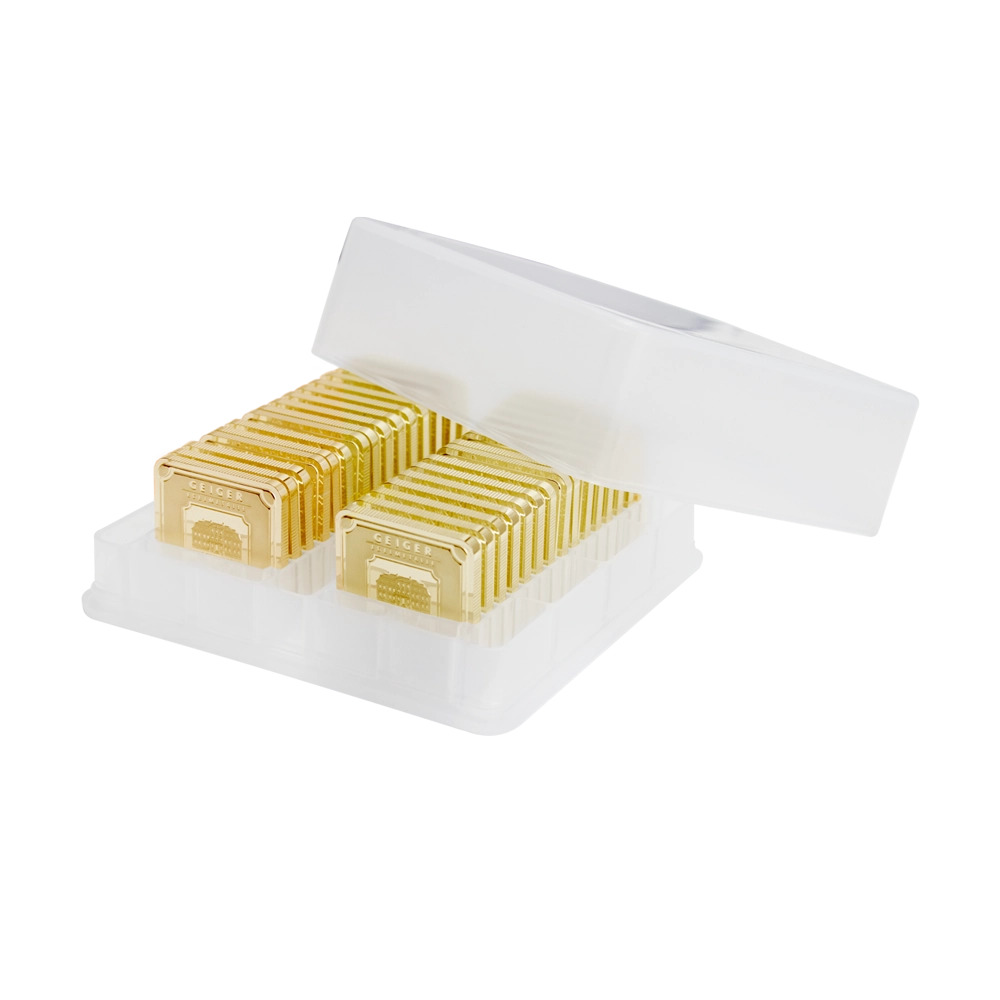 Gold Bar Geiger original - tube 30 x 31,1 g .9999 square