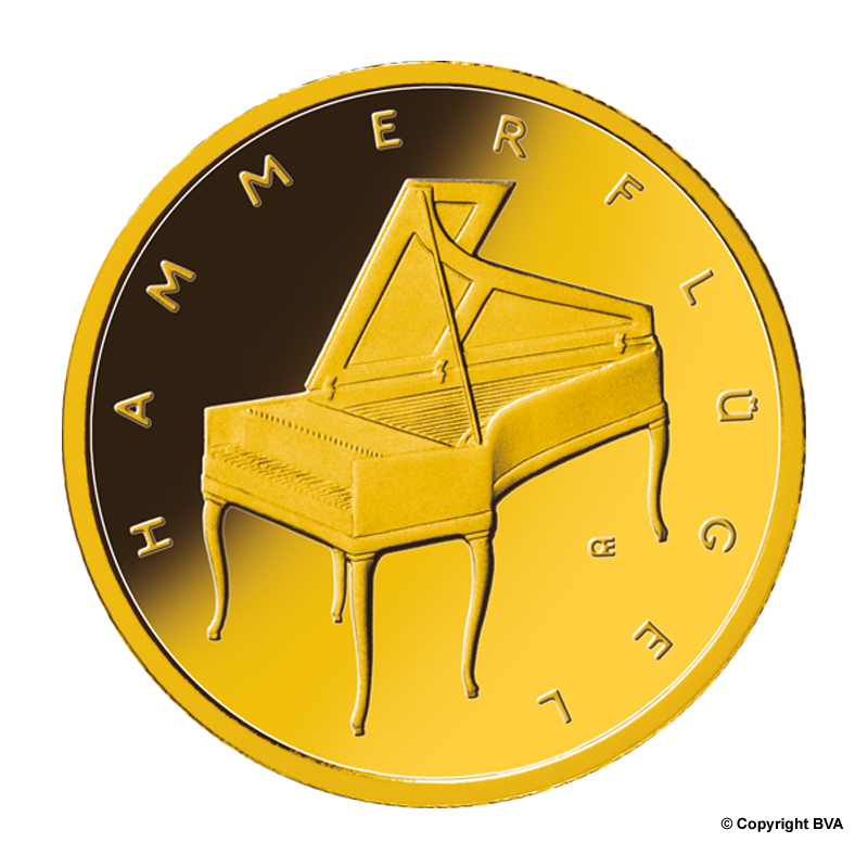 "Hammerflügel" 2019 - Deutschland 50 Euro 1/4 oz Goldmünze Prägestätte verschiedene