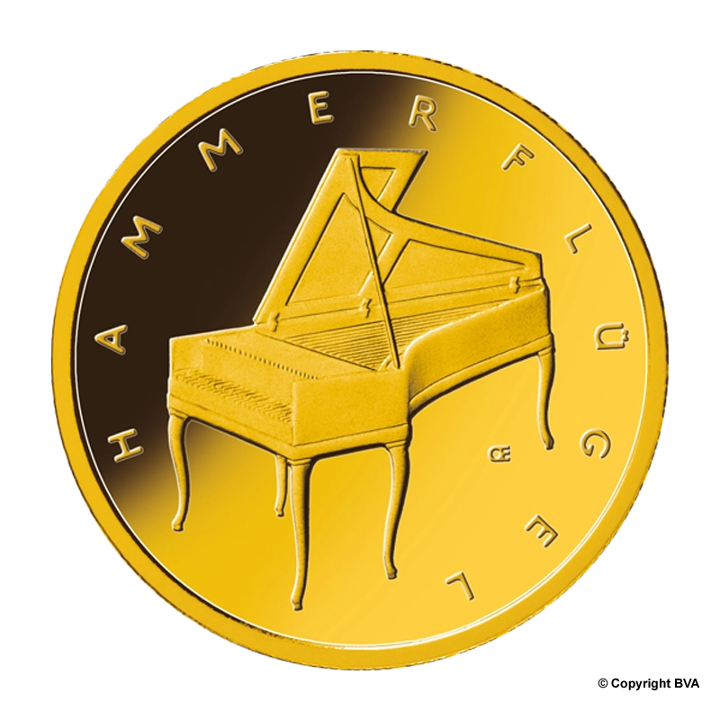 50 Euro gold coin "Fortepiano" 2019 - Germany 1/4 oz gold coin mint F