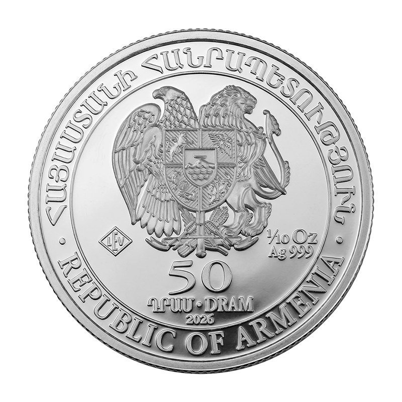 Noahs Ark 2026 - Armenia 1/10 oz silver coin .999 - 50 Dram