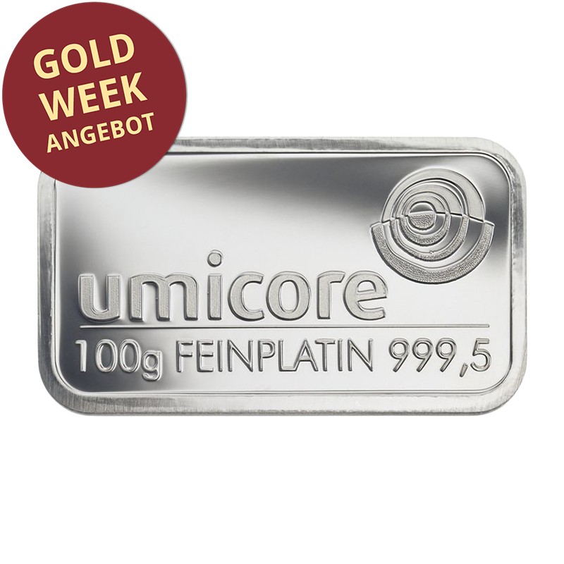 platinum bar - 100 g 999,5