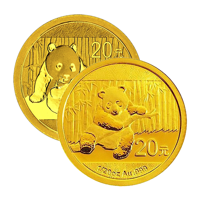 Panda (verschiedene Jahrgänge) - China 1/20 oz Goldmünze