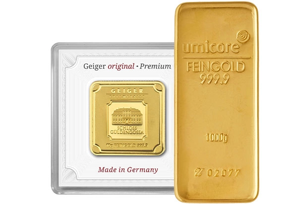 Goldbarren verschiedene