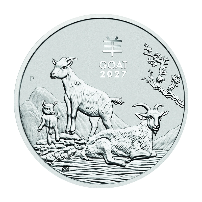 Lunar III "Ziege" 2027 - Australien 1 kg Silbermünze