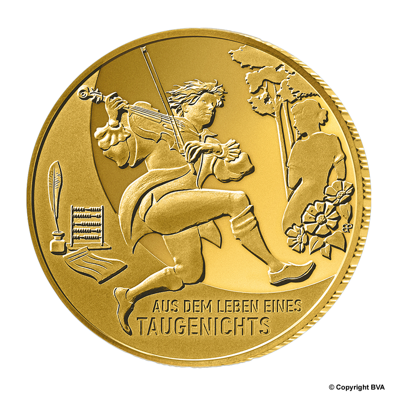 "Aus dem Leben eines Taugenichts (Eichendorff)" 2025 A - Deutschland 100 Euro 1/2 oz Goldmünze Vorverkauf