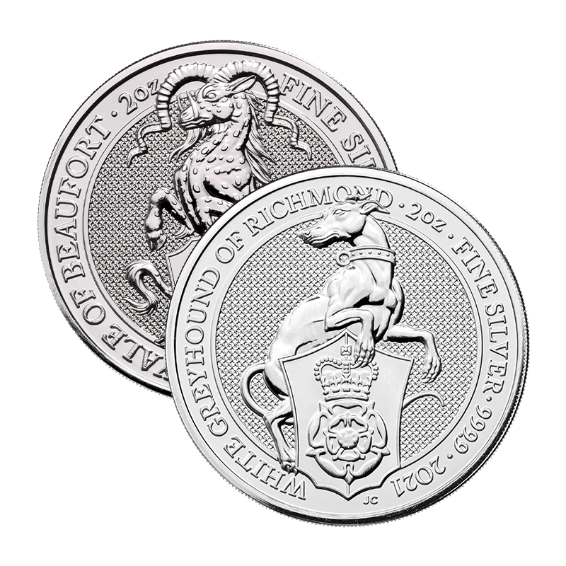 The Queens Beast - Vereinigtes Königreich 2 oz Silbermünze - diverse Jahrgänge
