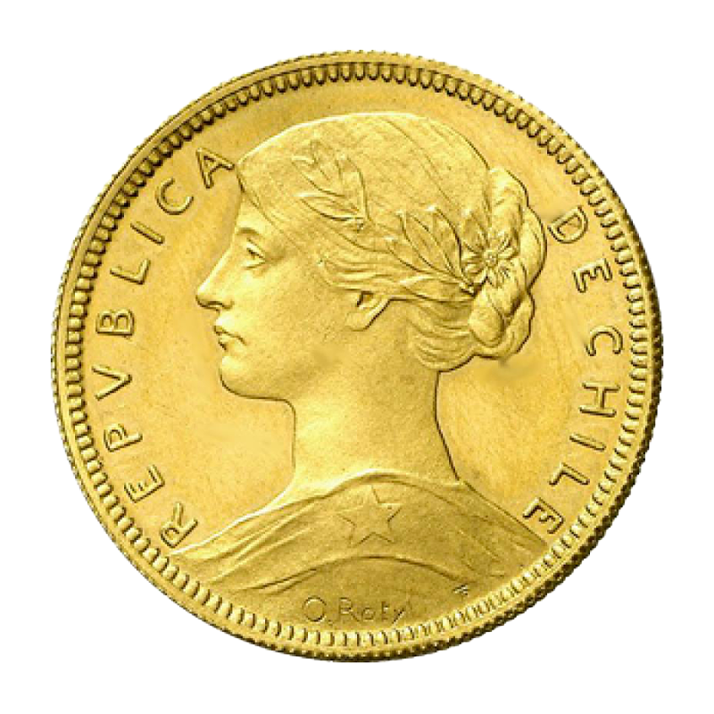 20 Peso - Chile 3,66 g Goldmünze