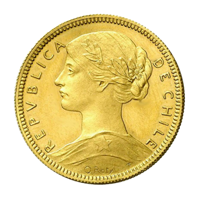 Chile 20 Peso Gold