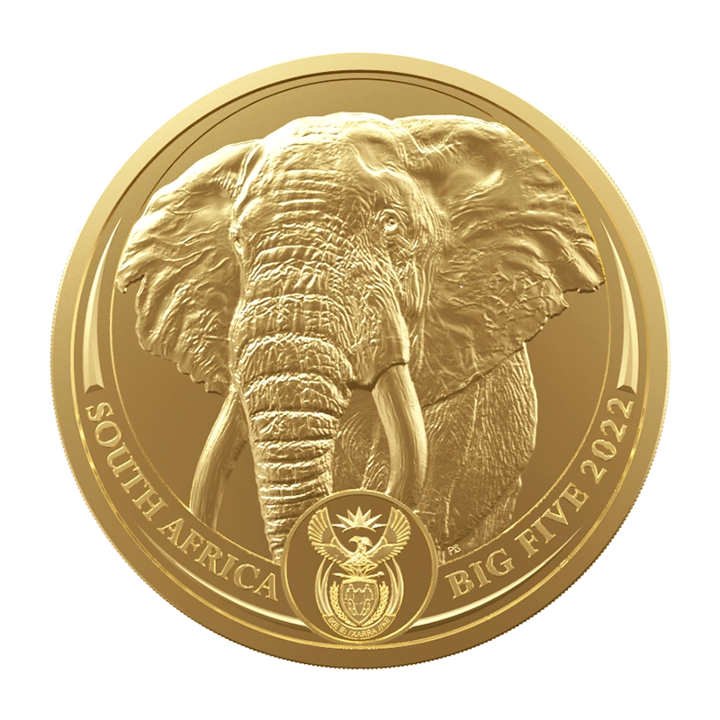 Big Five Elefant (verschiedene Jahrgänge)  Südafrika 1 oz Goldmünze