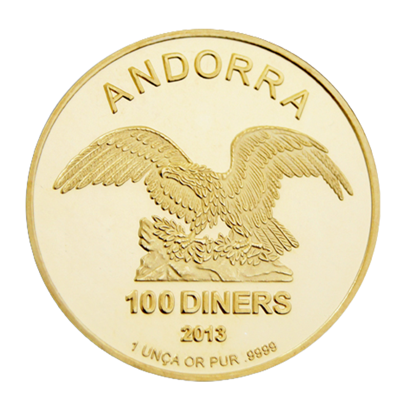 Andorra Eagle 100 Diners 1 oz Fine Goldcoin .9999