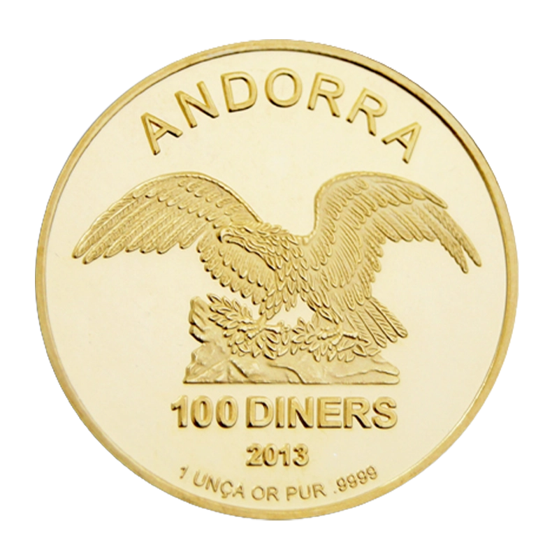 Andorra Eagle 100 Diners 1 oz Fine Goldcoin .9999