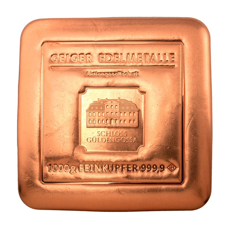 Copper Bar Geiger original - 1000 g casted .9999