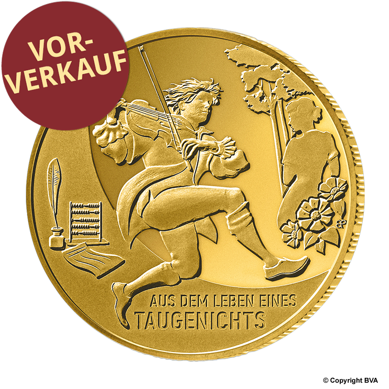"Aus dem Leben eines Taugenichts (Eichendorff)" 2025 A - Germany 100 Euro 1/2 oz Gold Coin
